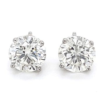 14K White Gold 1.18ctw Diamond Stud Earrings GIA 5231504178 Round DSI1 EXEXEX Faint, GIA 5232506524 ESI1 EXEXEX Medium