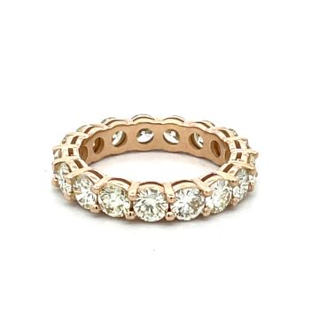 14K Yellow Gold 2.81ctw Diamond Eternity band size 6.5