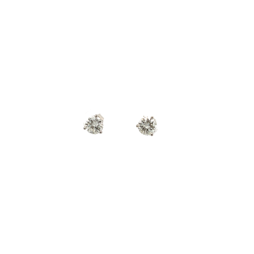 14K White Gold 1 3/8ctw Diamond Stud Earrings