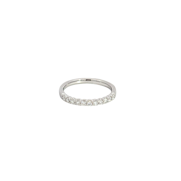 14K White Gold 1/3ctw Diamond Wedding Band