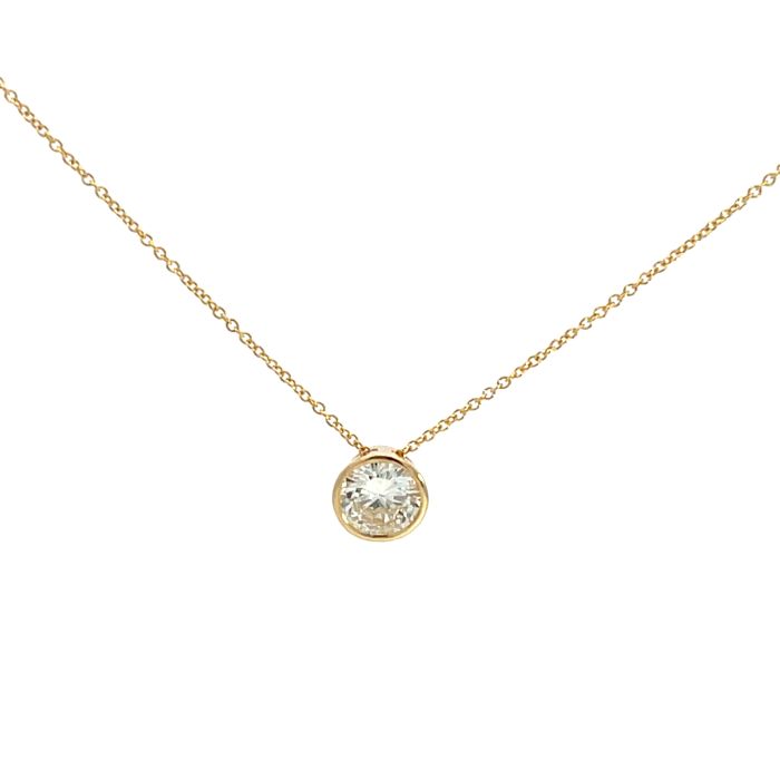 14K Yellow Gold 1.00ct Diamond Solitaire Slide Pendant 14K Yellow Gold 1.00ct Diamond Solitaire Slide Pendant